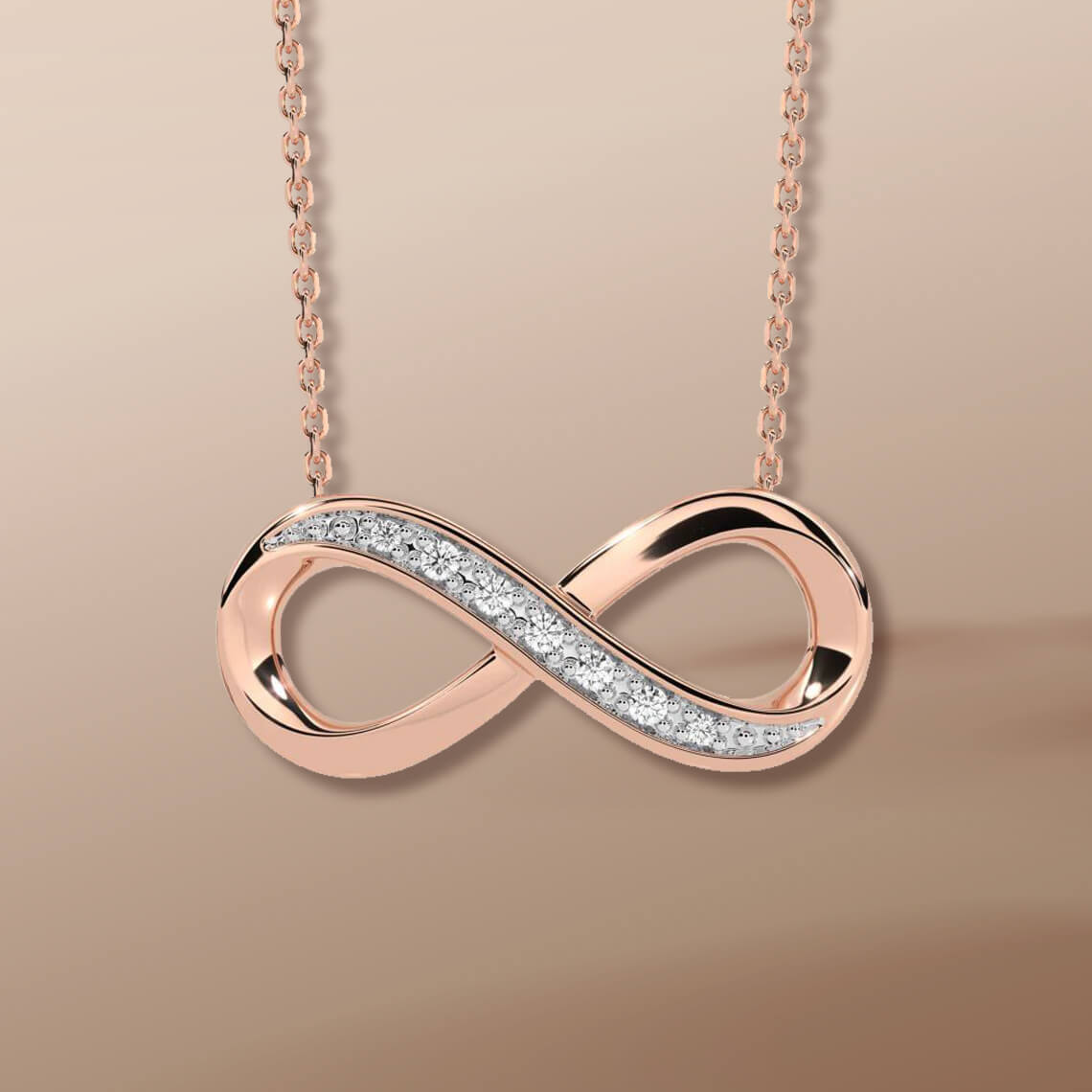 Rose Gold Infinity Necklace