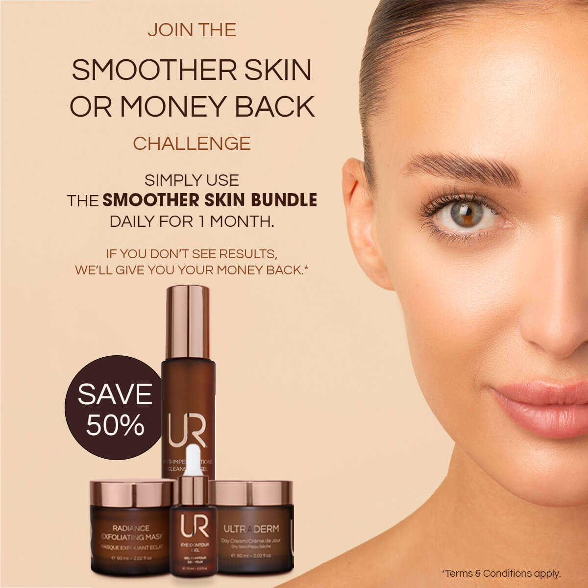 Join The Smoother Skin or Money Back Challenge