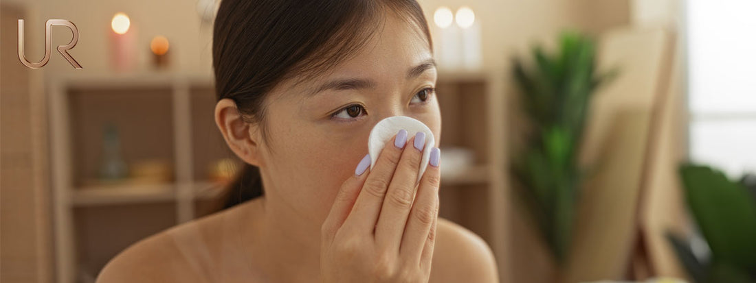 Woman cleansing face with Urban Retreat cleansers to protect skin microbiome from pollution