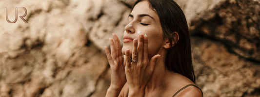 Applying mineral sunscreen in natural sunlight