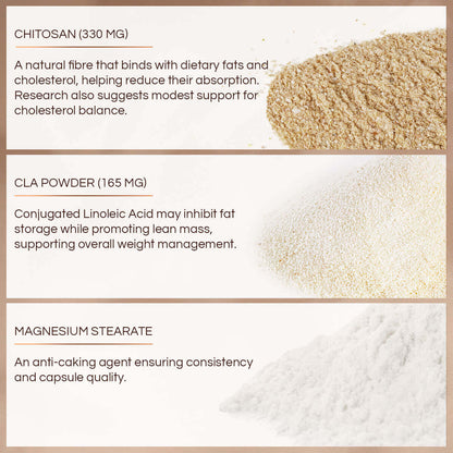 CHEAT Ingredients with their respective amounts and functions displayed on a beige background