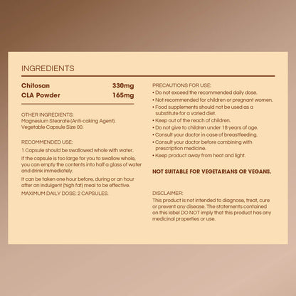 CHEAT Supplement label with ingredients and usage instructions on a brown background